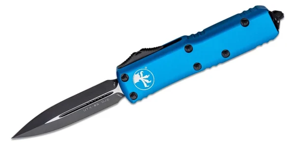 Microtech UTX-85 D/E OTF Automatic Knife Blue (3.125" Black) 232-1BL